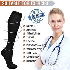 20-30 mmHg Compression Socks Knee High Graduated Support Men Women S-XXL