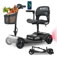 4 Wheels Foldable Senior Mobility Scooter 10-20 Miles 330bs Capacity 250W 5 Mph