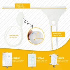 Men Wearable Urinal Reusable Protable Silicone Urine 2000ml 1000ml 500ml Leg Bag