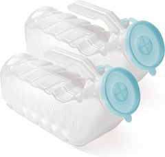 Travel-Friendly Male Urinal Bottles – 2 Pack, 32 Oz with Glow-in-Dark Feature