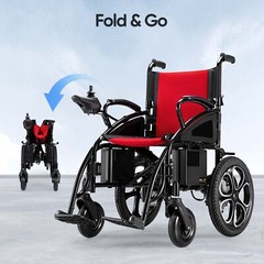 Foldable Electric Wheelchair Heavy Duty 500W All Terrain 330LBS Capacity