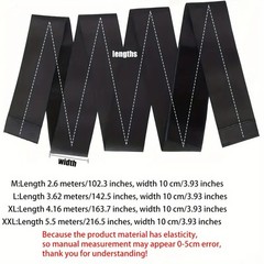 Wrapped Elastic Detachable Body Slimming Tummy Control Belt, 1PCS for (Black)