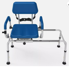Loyoda FBL650351 Sliding Shower Chair Tub Transfer Bench w/ Padded Swivel Seat