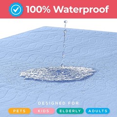 Utopia Bedding Washable Underpads 34″x52″ Waterproof Reusable Bed Pads – 4 PACK