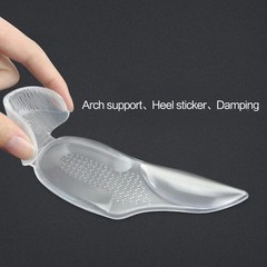 4D Women Silicone Gel Heel Inserts Insoles Professional Orthotic Arch Support In