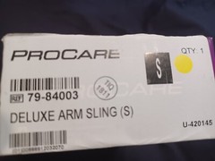 2  Arm Sling Procare® Deluxe Hook and Loop Closure Size Small Black 79-84003