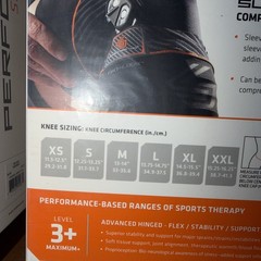 Shock Doctor Elite knee brace bio-logix bilateral hinges small left 12.25”-13.25