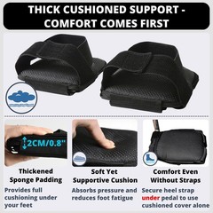 Adjustable Wheelchair Footrest Strap, Non-Slip Shoe Holder & Comfort Cushion Pad