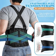 Plus Size Back Brace with Removable Straps – Posture Corrector Support Belt for
