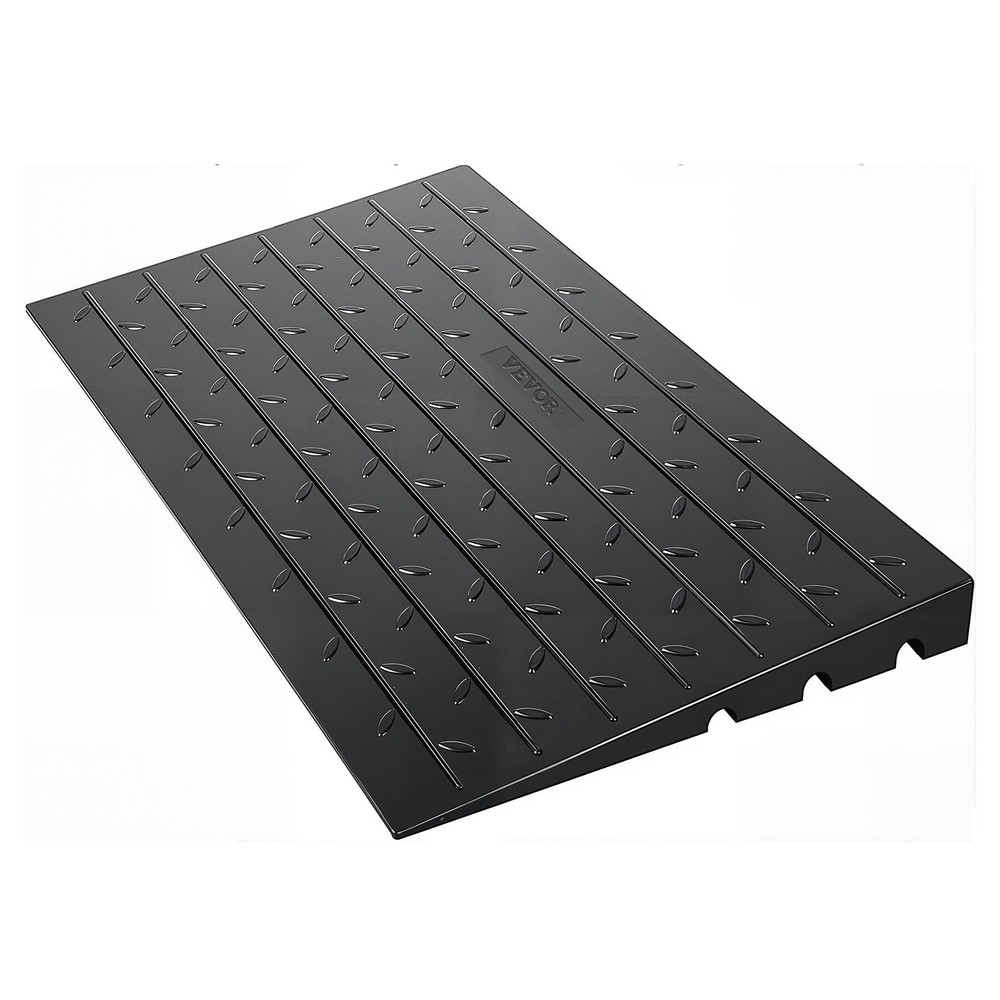 Vevor 4 Rise Rubber Threshold Ramp 3 Channels Cord Cover Wheelchair Ramp