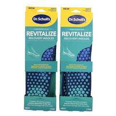 2 PAIRS Dr. Scholl’s Revitalize Recovery Insole Orthotics, Men’s Size 8-14