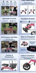 KneeRover Steerable Knee Scooter Knee Walker Crutch Alternative in HOT PINK
