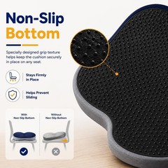 Memory Foam Seat Cushion for Tailbone & Lower Back Pain Relief | Contoured Desig