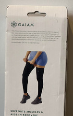 Gaiam Compression Thigh High Leg Sleeves Black One Size #05-63061