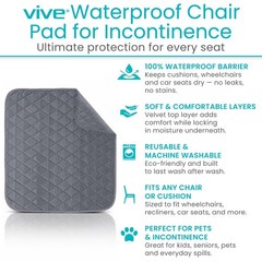 Waterproof Chair Pads for Incontinence (22″ x 21″) – Washable, Waterproof Sea…