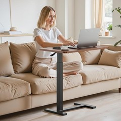 Medical Overbed Bedside Table Adjustable Height with Wheels Hospital & Home Use