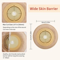 One-Piece Closed Colostomy Bags 20 PCS, DERAYMI 15mm-50mm Cut-to-Fit, Ostomy …
