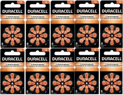 Duracell Activair Mercury Free Hearing Aid Batteries Size 13 (8-160) Exp 2029