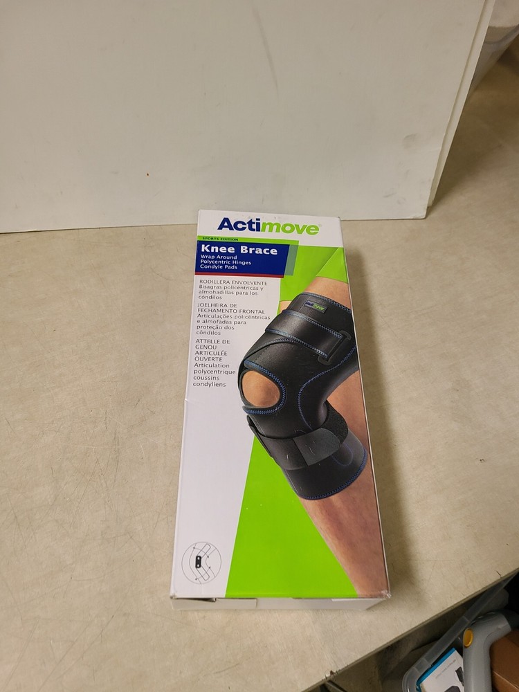 Actimove Knee Brace Wrap Around, Polycentric Hinges, Condyle Pads Black Small