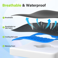 Wheelchair Cushions, Bed Sore Cushion 2-Piece Set – Wheelchair Lumbar Pillow,Gel