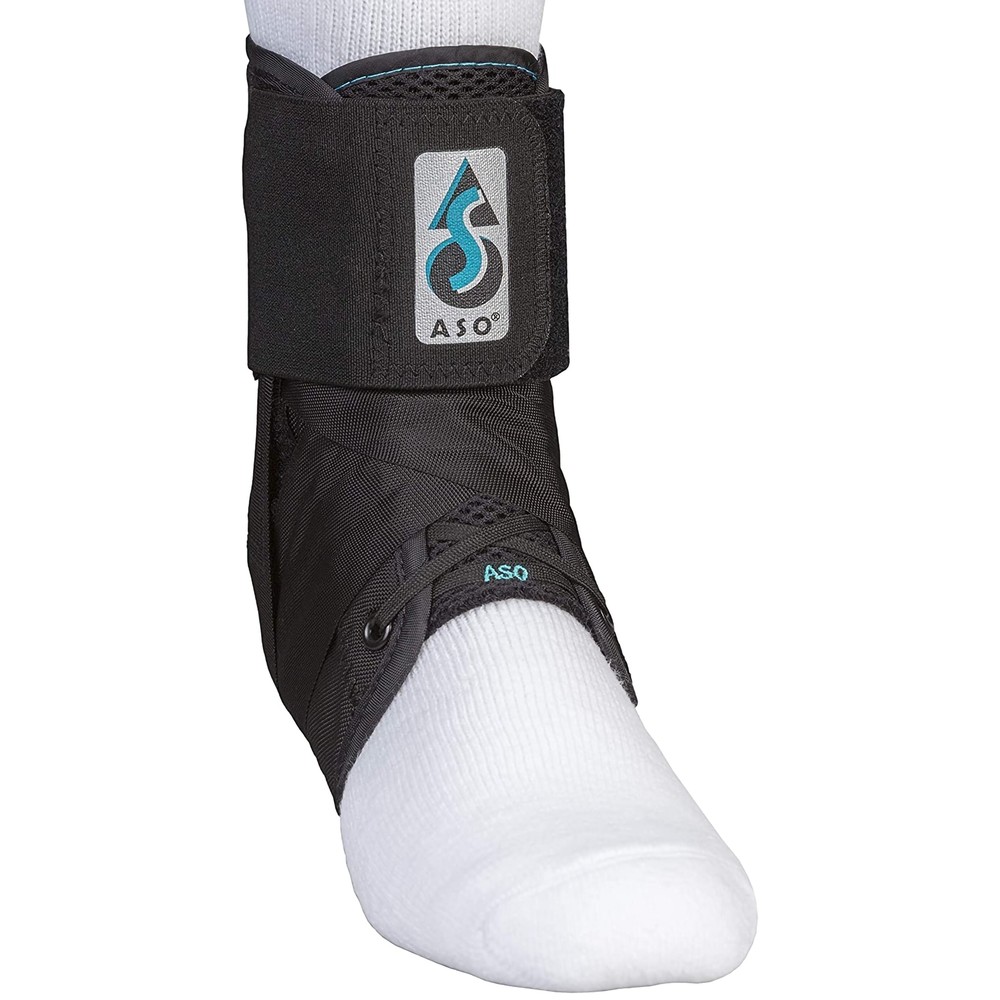 ASO Speed Lacer Black Ankle Brace Medium Lace Up for the Foot 223614
