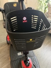 Golden Buzzaround XL 3-Wheel Mobility Scooter 18mi 375lb Storage Red/Black
