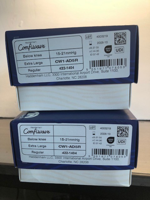 Haddenham Comfiwave Compression Stockings Extra Large Below Knee ( Total 4 sox)