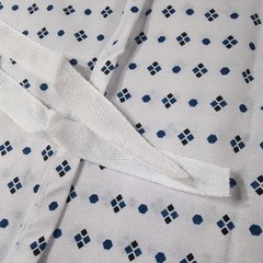 Medline 2-Pack Demure Print Hospital IV Gown One Size Fits All pockets tie snaps