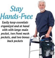 Durable Water-Resistant 5-Pocket Walker Side Pouch – Effortless Installation