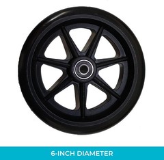 Replacement Walker Wheels 6 Inches for Smooth Mobility