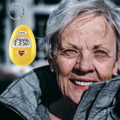 Talking Alarm Clock Keychain to help seniors with vision and Hearing – Loud