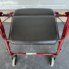 Lumex Walkabout Lite Rollator Walker RJ4300R Burgundy Hand Brakes Seat EUC