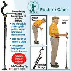 Walking Stick Aluminium Lightweight Easy Folding Metal Non-Slip Adjustable Cane