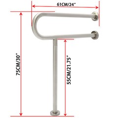 HECASA Stainless Steel Handicap Grab Bars Rails Toilet Handrails Bathroom Safety