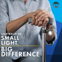 Lightbaum 2G- New Improved Adjustable LED Flashlight for Crutches, Canes, & Walk