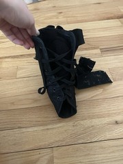 DonJoy Black Nylon Adjustable Ankle Brace With Laces for Stabilization