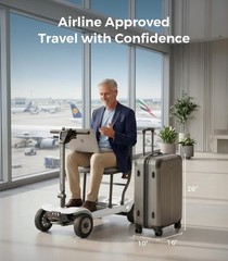 35LBS Folding Electric Mobility Scooter Wheelchair 270W Lightweight Travel 300lb