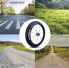 24 Inch Sports Wheelchair Replacement Parts 1 Pair, Inflatable Rear Wheel Tires