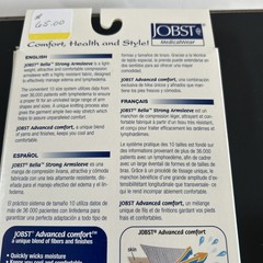 Jobst Bella Strong Arm Sleeve Lymphedema Beige Compression 20-30 Size 10 Regular