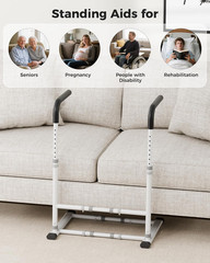 Elderly Couch Stand Assist Aid – Lift Support for Seniors & Disabled, White