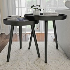 Nesting – Set Of 2 Round End For Living Room Bedroom Or – Set