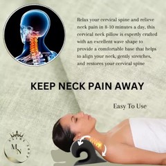 Cervical Traction Pillow – Neck & Shoulder Relaxer for Chiropractic Relief