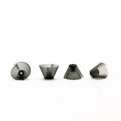 Hearing Aid Domes Tulip Tips Dark Gray 5 Pack Universal Fit Standard Receiver