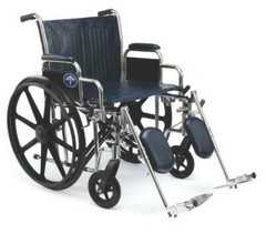 Medline Excel Extra-Wide Wheelchair with 24″ Seat Removable Arms, Elevating Leg