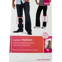 Compression Socks 20-30 mmHg Knee High Medical Support Medi White Size XL