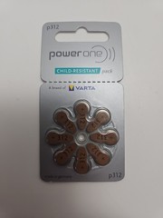 80- Power One Size 312 PR41 1.45V Zinc Air Hearing Aid Batteries 2029 Exp.