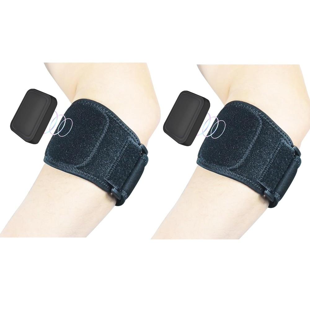MOONSMILE Tennis Elbow Braces (1 Pair) for Tendonitis and One Size, Black