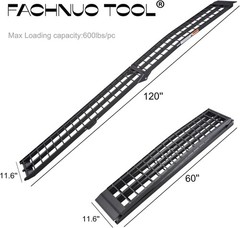 10FT Aluminum Loading Ramp Folding Truck ATV Motorcycle Lawn Mower Ramp 600lbs