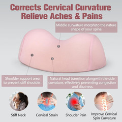 Small Neck Stretcher Pillow for Pain Relief, Soft Cervical Traction Device Neck