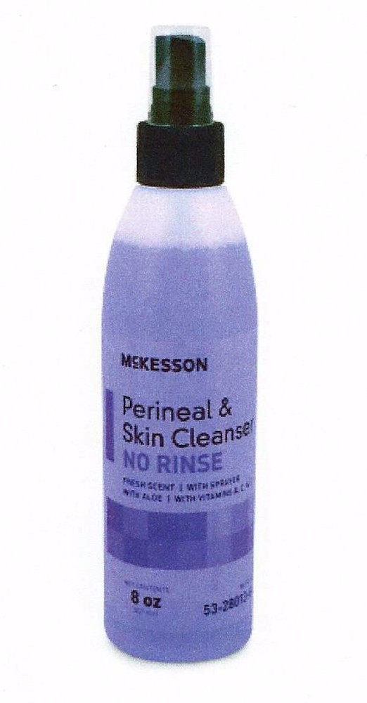48 8oz. Bottles McKesson No Rinse Perineal & Skin Cleanser, Fresh Scent